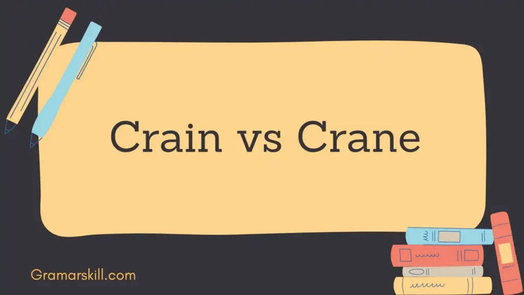 Crain vs Crane