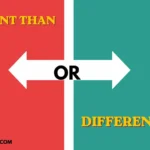 Different Than or Different From