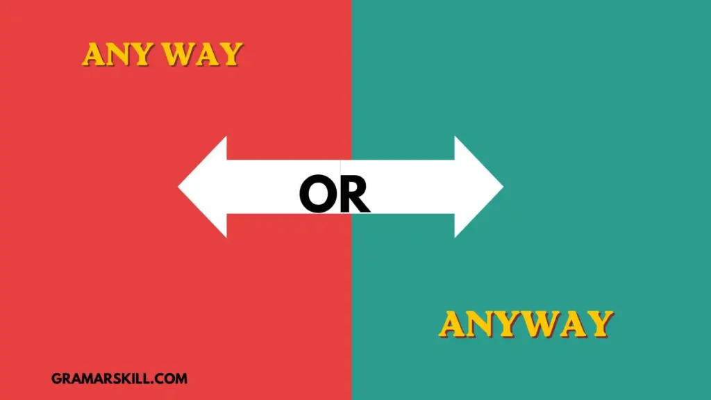 Any Way or Anyway