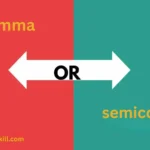 comma or semicolon