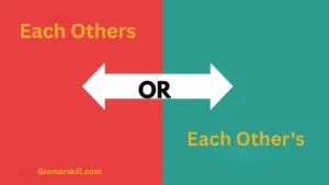 Each Others or Each Other's