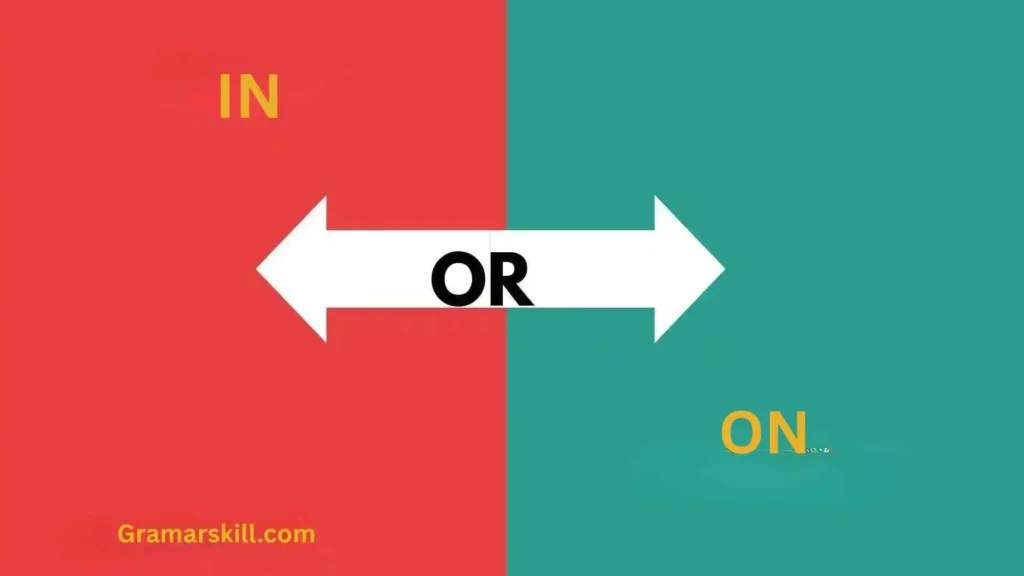 in or on