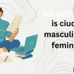 is ciudad masculine or feminine