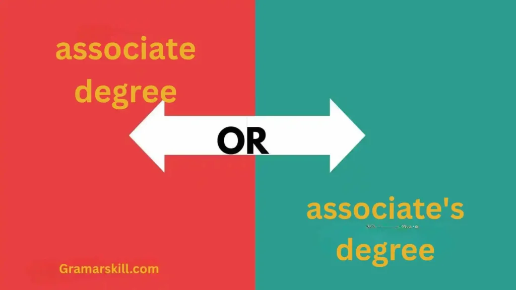 is it associate or associate's degree