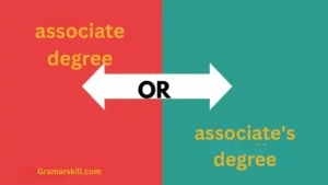is it associate or associate's degree