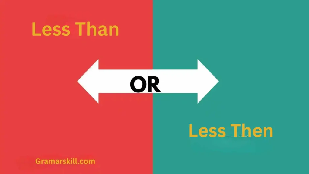 Less Than or Less Then